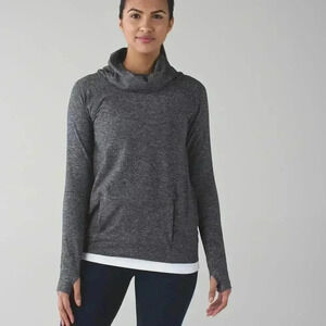 Lululemon make a move long casual yoga athletic sleeve heathered grey jacket 6